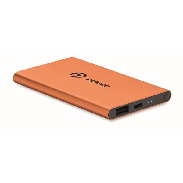 Obrázky: Powerbanka Type C 4 000 mAh, oranžová, Obrázok 3