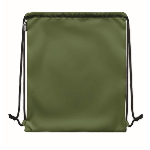 Obrázky: Veľký armádne zelený sťahovací ruksak 300D RPET, Obrázok 3