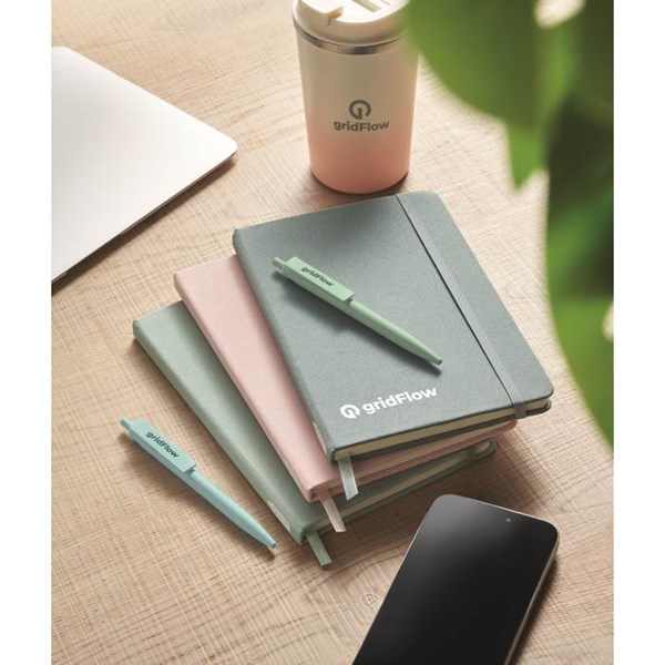 Obrázky: Petrolejový linajkový zápisník A5, obálka z RPET, Obrázok 7