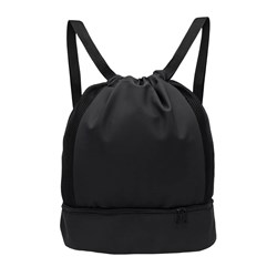 Obrázky: Priestorný sťahovací ruksak z mäkkého PU