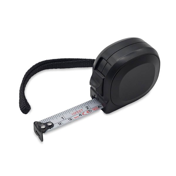 Obrázky: MATRIX navíjací meter 3 m, čierna, Obrázok 2