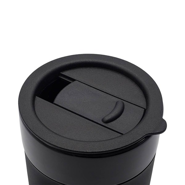 Obrázky: Keram.hrnček 370ml, povrch a viečko silikón,čierna, Obrázok 6