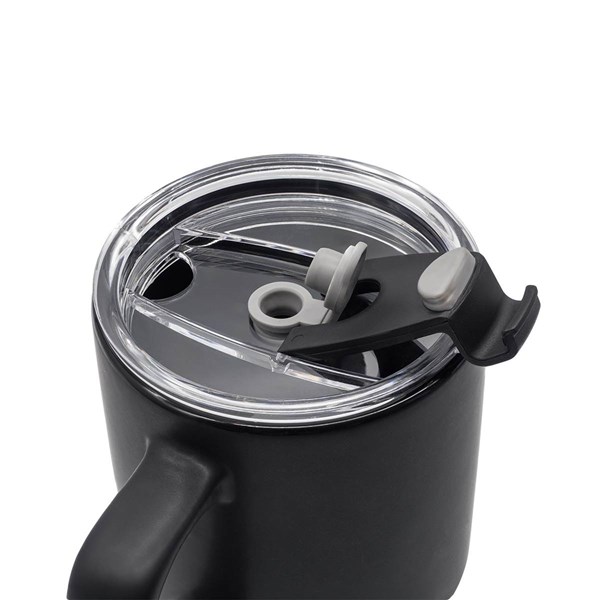 Obrázky: Matný keramický hrnček s viečkom 440 ml, čierna, Obrázok 6