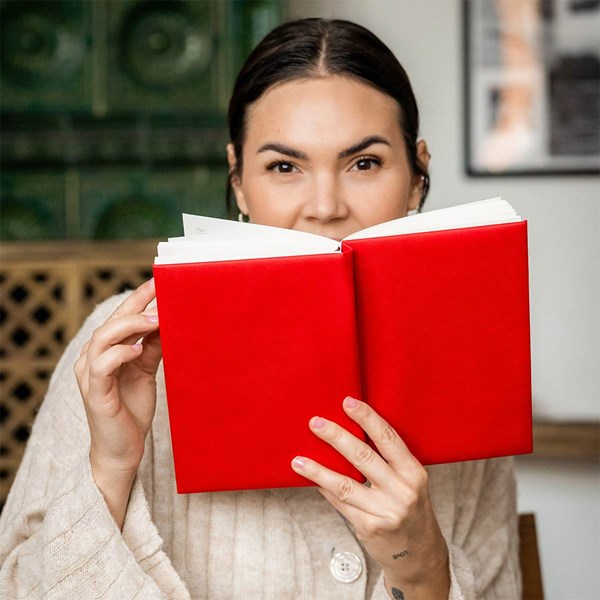 Obrázky: Linajkový pozn. blok 200 strán v krabičke, červená, Obrázok 7