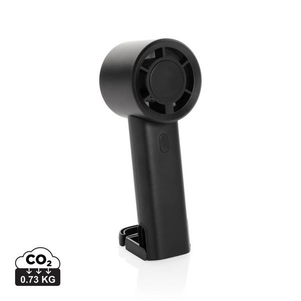 Obrázky: Nabíjateľný ventilátor z recykl.plastu RCS, čierny, Obrázok 15