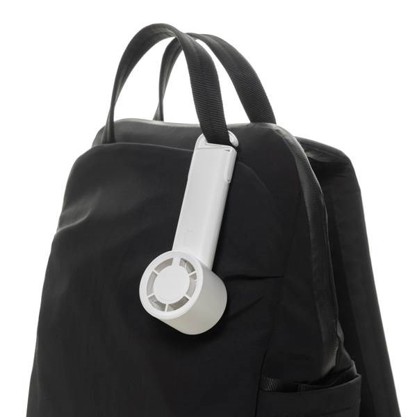 Obrázky: Nabíjateľný ventilátor z recykl. plastu RCS, biely, Obrázok 3