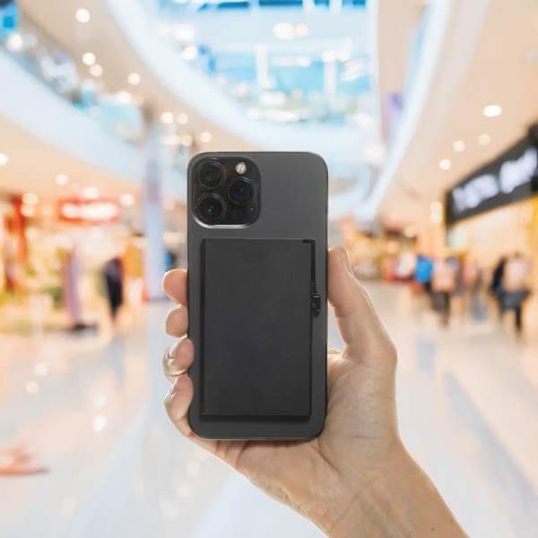 Obrázky: Hliníkový držiak kariet s RFID magnetom,čierny, Obrázok 7