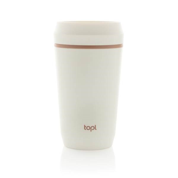 Obrázky: Hrnček Topl To Go 354 ml z recykl.plastu, biely