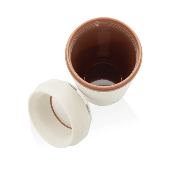 Obrázky: Hrnček Topl To Go 354 ml z recykl.plastu, biely, Obrázok 4