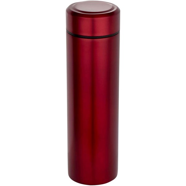 Obrázky: Dvojst. nerez fľaša 450ml, čajové sitko, červená