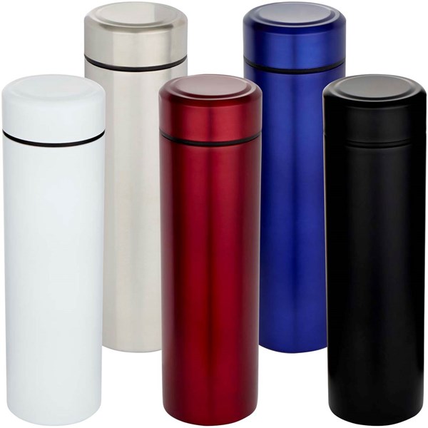 Obrázky: Dvojst. nerez fľaša 450ml, čajové sitko, červená, Obrázok 6