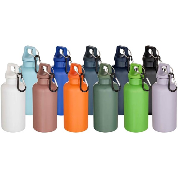 Obrázky: Plastová RCS fľaša 400ml s karabínou, sv. zelená, Obrázok 4