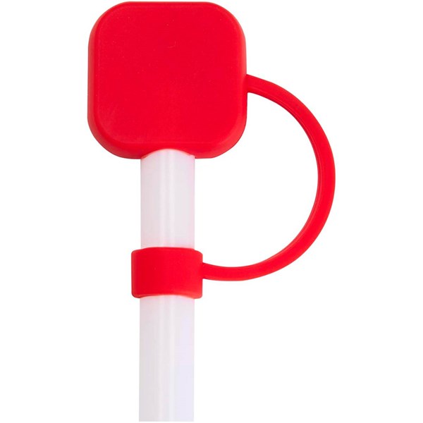 Obrázky: Silikónový kryt na slamku, červená, Obrázok 5