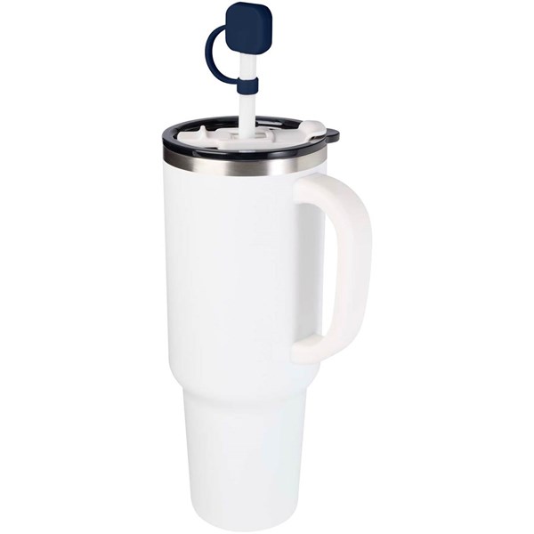 Obrázky: Silikónový kryt na slamku, tm. modrá, Obrázok 2