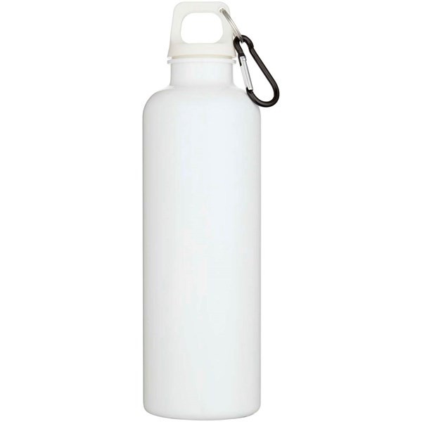 Obrázky: Fľaša 750ml,recykl. RCS plast, karabína, biela, Obrázok 3
