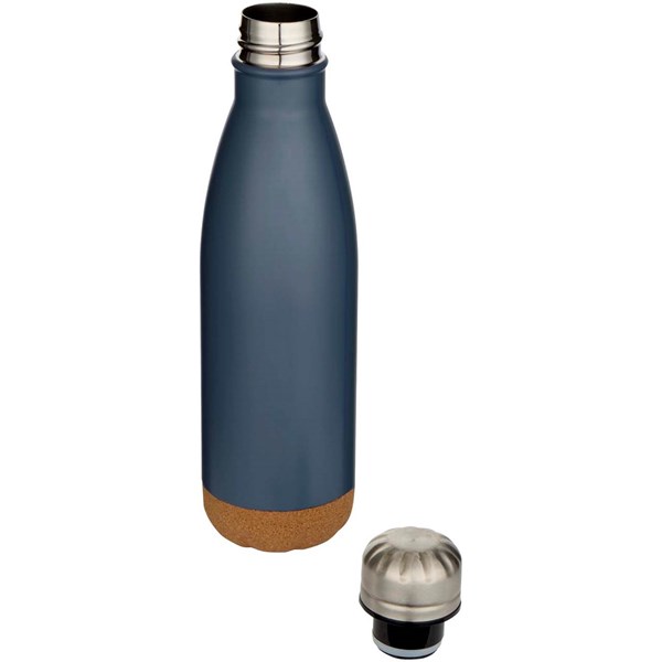 Obrázky: Tm. modrá dvojstenná izolovaná nerez fľaša 500 ml, Obrázok 2