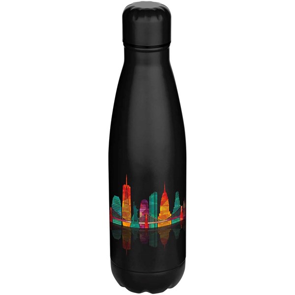 Obrázky: Jednostenná recykl. nerez 750ml fľaša, čierna, Obrázok 2