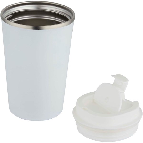 Obrázky: Biely nerez termohrnček vákuovo izol. 350 ml, Obrázok 2