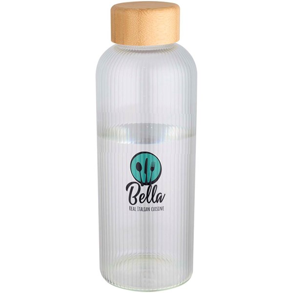 Obrázky: Jednostenná borosilik. fľaša 650ml-bambus. viečko, Obrázok 5