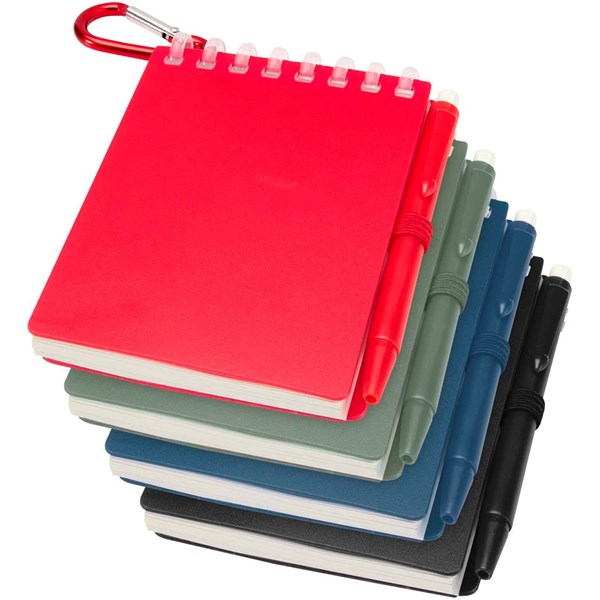 Obrázky: Pozn. blok s karabínou a rec. perom ČN, čierna, Obrázok 9