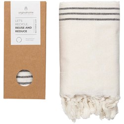 Obrázky: Krémová biela látka z rec. materiálu, 85 x 175 cm