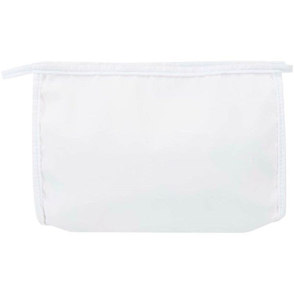 Obrázky: Kompaktná toaletná taštička z GRS RPET, biela, Obrázok 3