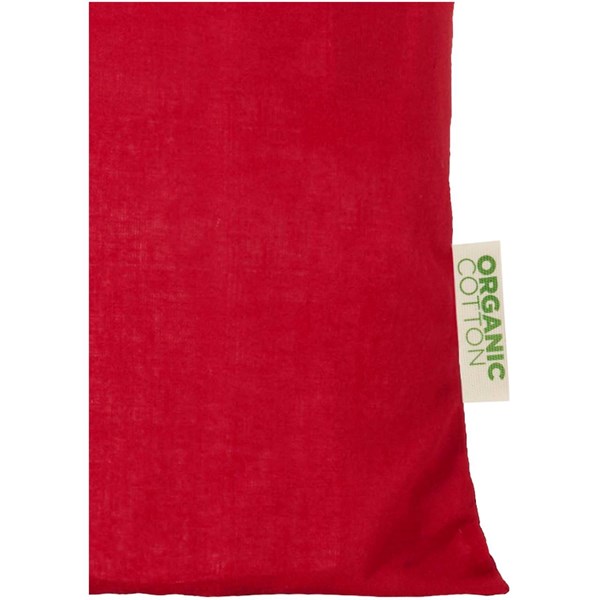 Obrázky: Nák. taška 140 g/m², organ. mater. OCS, červená, Obrázok 3