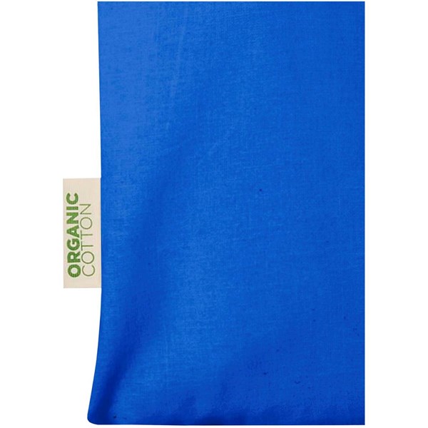 Obrázky: Nák. taška 140 g/m², organ. mater. OCS, str.modrá, Obrázok 2