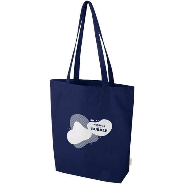 Obrázky: Nákupná taška 180g OCS,široké dno, tm. modrá, Obrázok 6