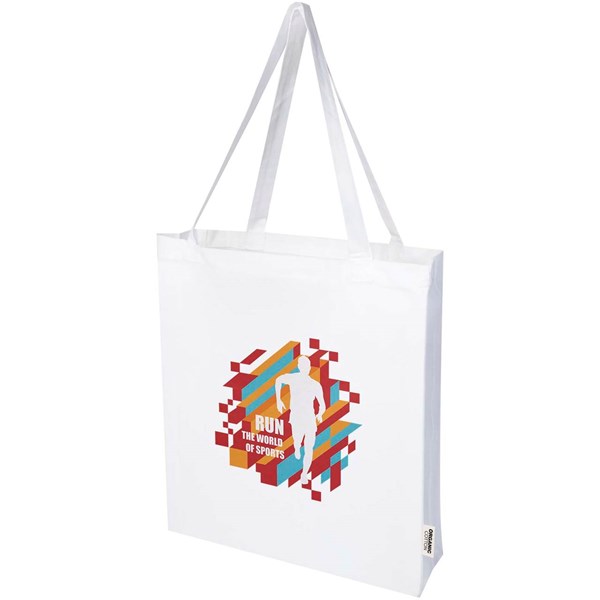 Obrázky: Nákupná taška 180g OCS s bočným klinom, biela, Obrázok 5