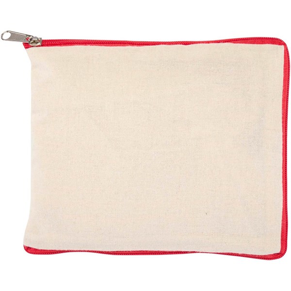 Obrázky: Nákupná sklad. taška GRS, 7l, prírodná/červená, Obrázok 3