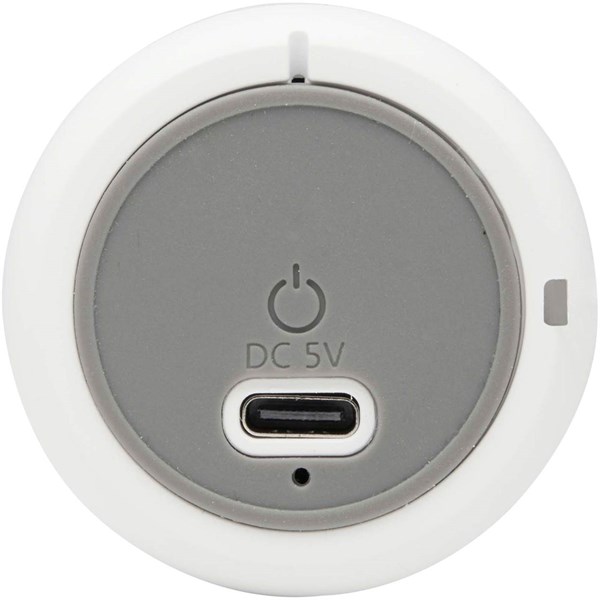 Obrázky: Biely 3W bezdrôt. Bluetooth® reproduktor, rec. ABS, Obrázok 2