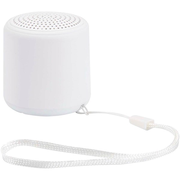 Obrázky: Biely 3W bezdrôt. Bluetooth® reproduktor, rec. ABS, Obrázok 3
