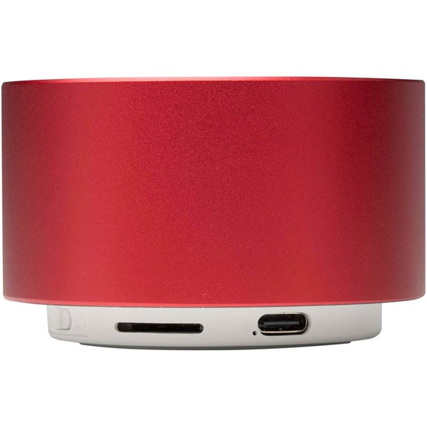 Obrázky: Červený 3W Bluetooth® reproduktor z rec. hliníku, Obrázok 2