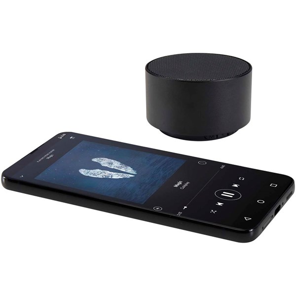 Obrázky: Čierny 3W Bluetooth® reproduktor z rec. hliníku, Obrázok 4