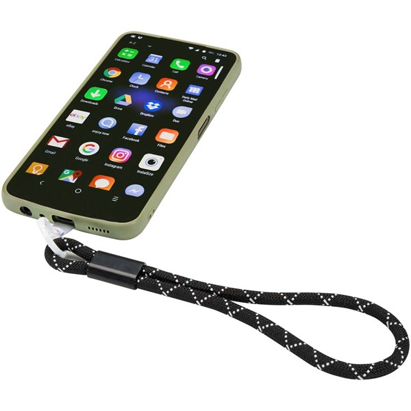 Obrázky: Krátká šnúrka na ruku ako držiak telefónu, čierna, Obrázok 2