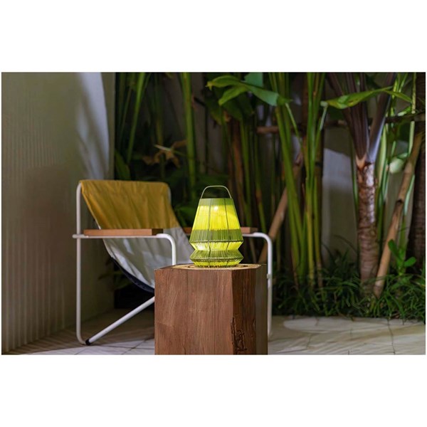 Obrázky: Solárna lampa,tienidlo z rec. mat., zelené, Obrázok 7