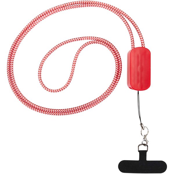 Obrázky: Červená šnúrka na krk s integrov. 27 W 5v1 káblom, Obrázok 6