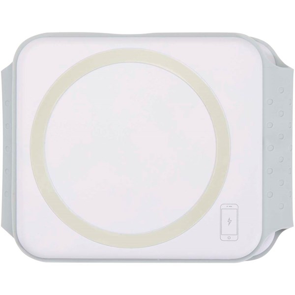 Obrázky: Biela sklad.bezdrôt.nabíjačka 3v1/15W z rec. ABS, Obrázok 6