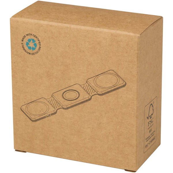 Obrázky: Biela sklad.bezdrôt.nabíjačka 3v1/15W z rec. ABS, Obrázok 7