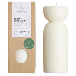 Obrázky: Bio sviečka stredná veľkosť, krémová biela