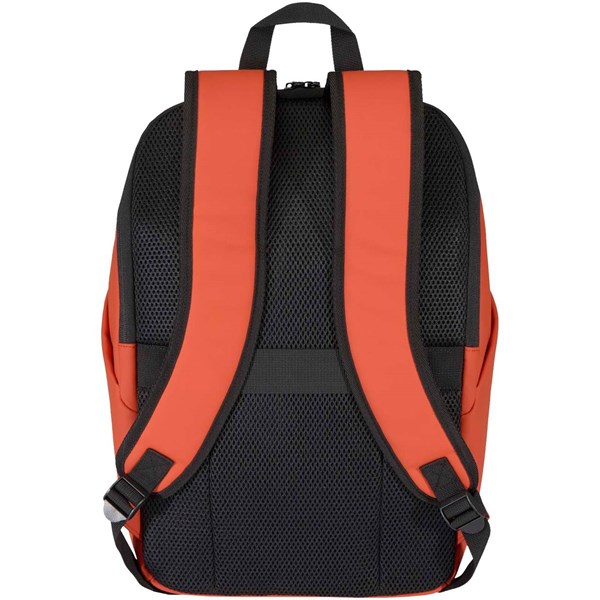 Obrázky: Tehlový rolovací ruksak 18L na NB 15″, PU koža, Obrázok 2