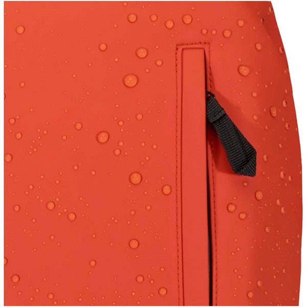 Obrázky: Tehlový rolovací ruksak 18L na NB 15″, PU koža, Obrázok 3