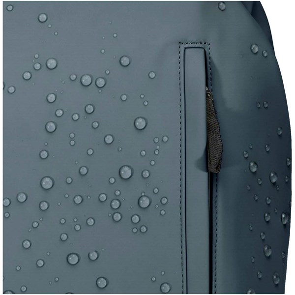Obrázky: Modrý rolovací ruksak 18L na notebook 15″,PU koža, Obrázok 3