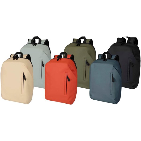 Obrázky: Zelený rolovací ruksak 18L na notebook 15″,PU koža, Obrázok 7