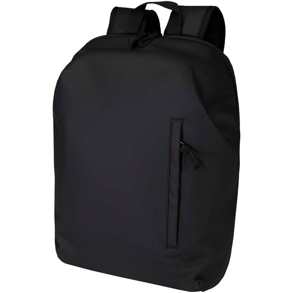 Obrázky: Čierny rolovací ruksak 18L na notebook 15″,PU koža