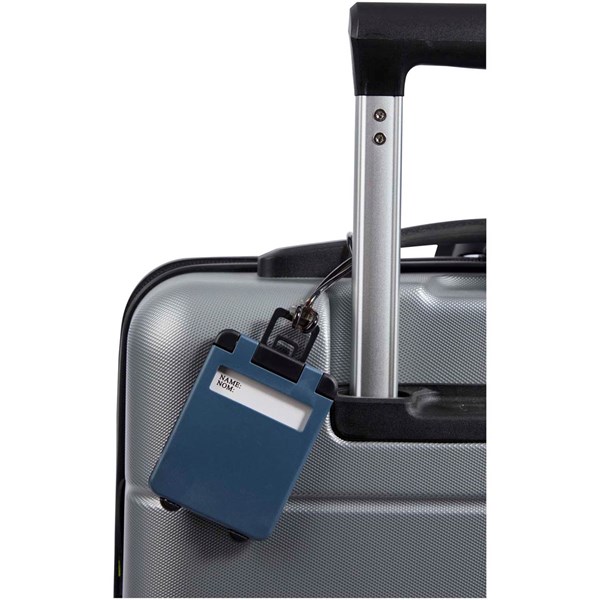 Obrázky: Plastový štítok na batožinu, modrý, Obrázok 3