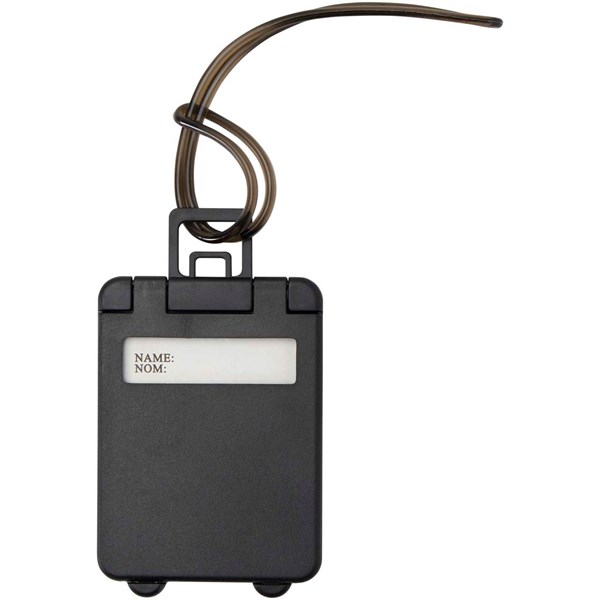 Obrázky: Plastový štítok na batožinu, čierny, Obrázok 4