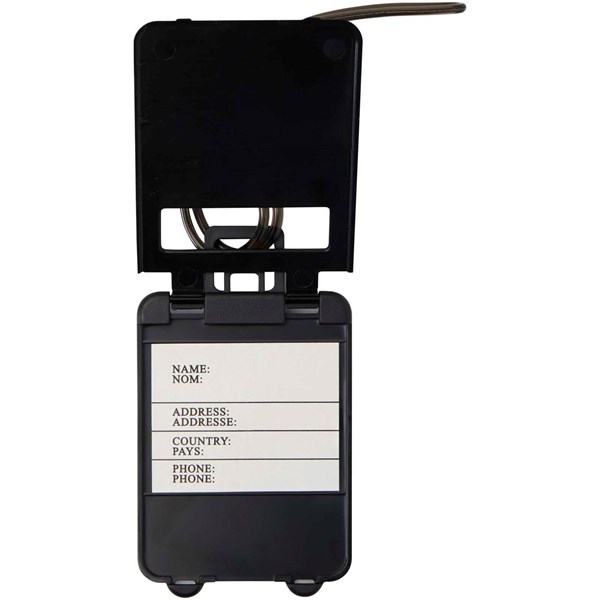 Obrázky: Plastový štítok na batožinu, čierny, Obrázok 5