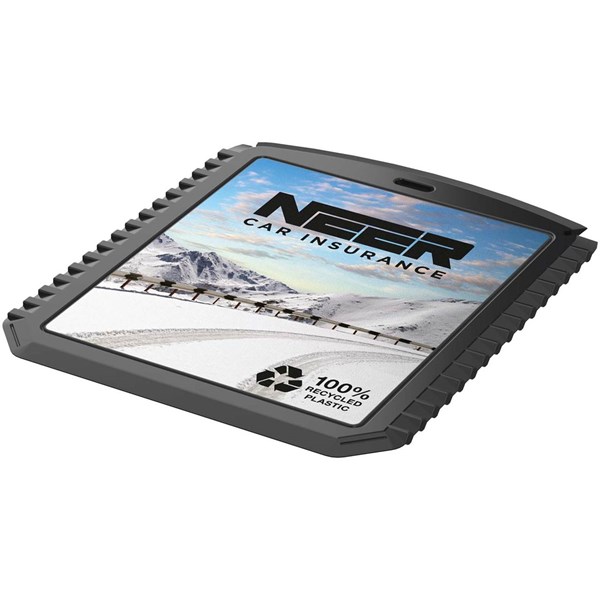 Obrázky: Obdĺžniková škrabka na ľad z rec. plastu, čierna, Obrázok 3